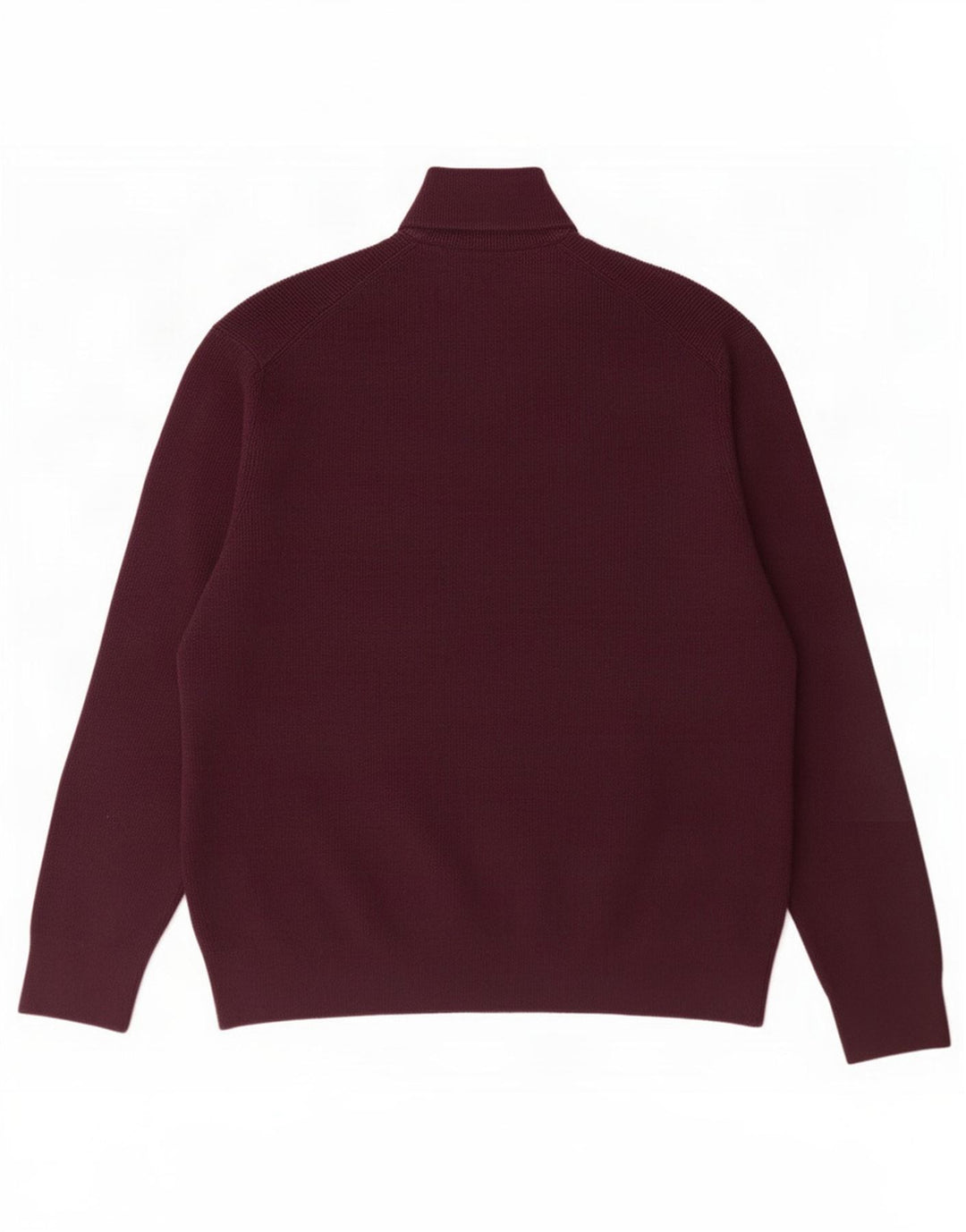 Marks & Spencer Herre Zip Neck Jumper Sweater 3XL Burgundy Polyester