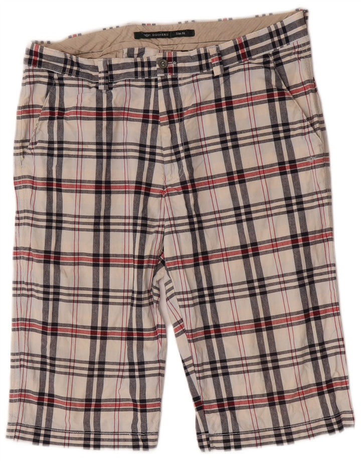Dockers Herre Khakis Slim Fit Casual Shorts W36 Stor flerfarvet ternet