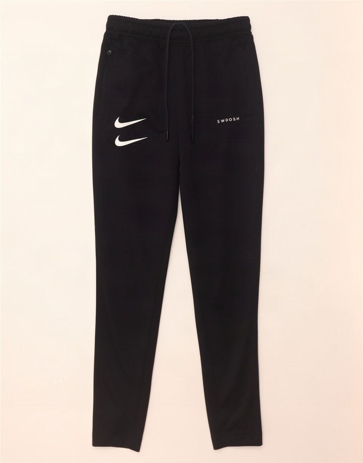 Nike Swoosh træningsdragt bukser til mænd Small Black Colourblock Polyester