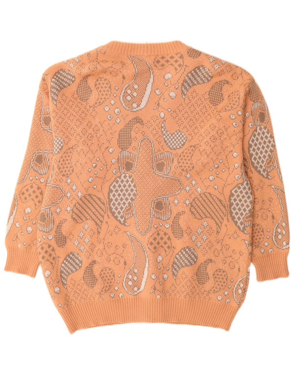 Rasica Dame Cardigan Sweater EU 44 XL Orange Paisley Uld