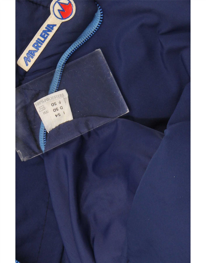 MARILENA Polstret jakke til mænd UK 38 Medium Navy Blue Colourblock Polyamid