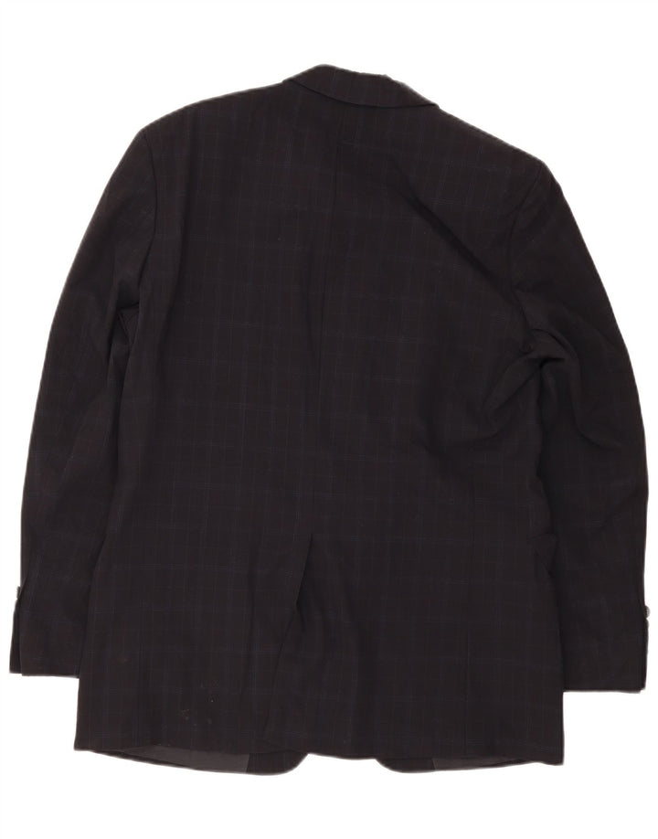 Hugo Boss Herre 3-knaps blazerjakke UK 38 Medium Navy Blue Check