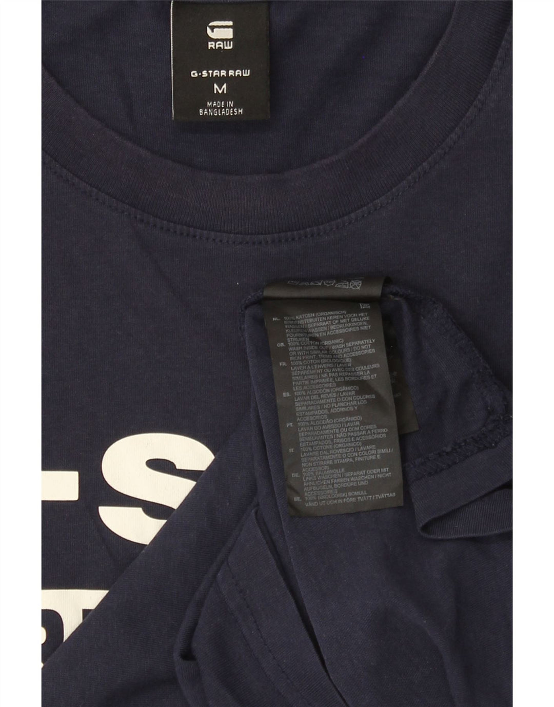 G-Star Herre grafisk T-shirt Top Medium Navyblå Bomuld