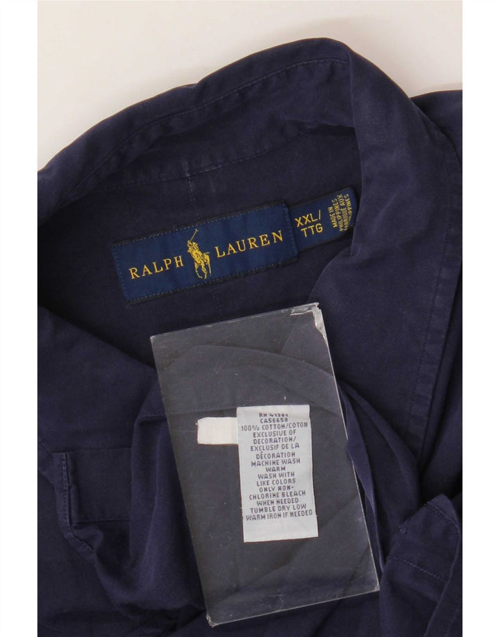 Ralph Lauren herreskjorte 2XL marineblå bomuld