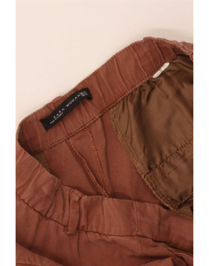 Zara Dame Capri Bukser XL W32 L22 Brun