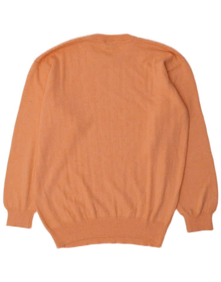 Trussardi Herre Boat Neck Jumper Sweater Stor Orange Bomuld