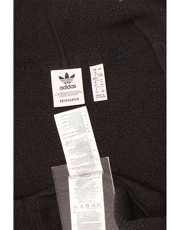 ADIDAS Dame Primegreen Oversized hættetrøje med lynlås UK 16 Large Black