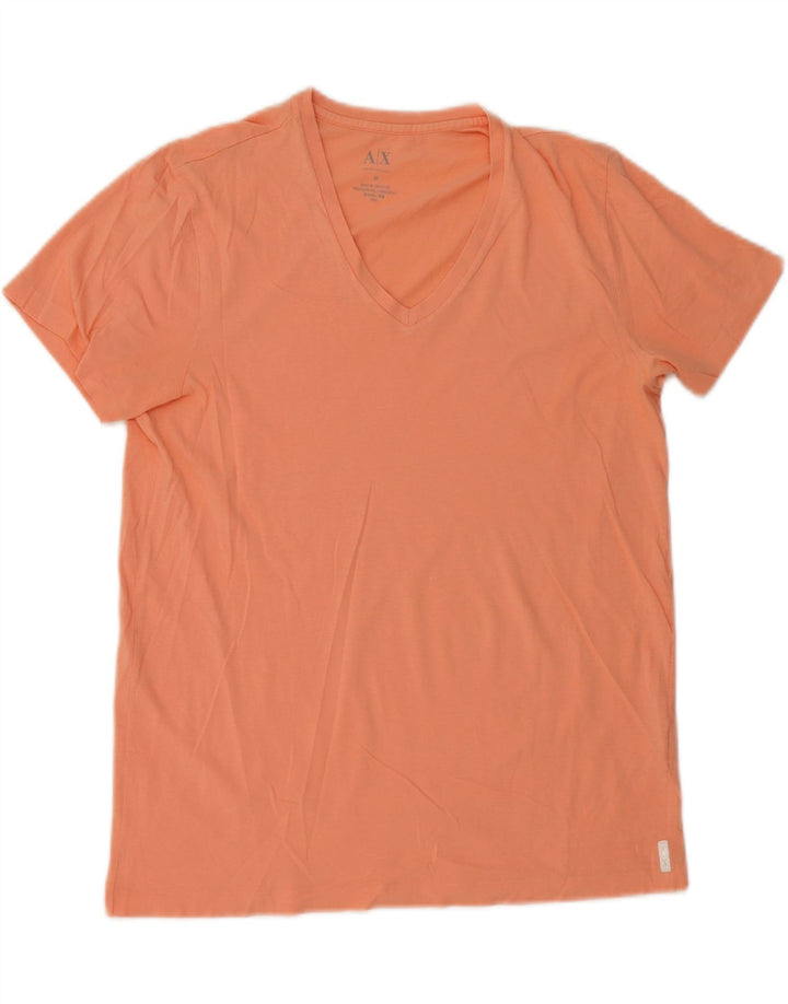 Armani Exchange Herre T-shirt Top Medium Pink Bomuld