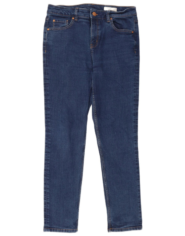 Marks & Spencer Dame The Lily Slim Jeans UK 14 Medium W30 L28 Blå Bomuld