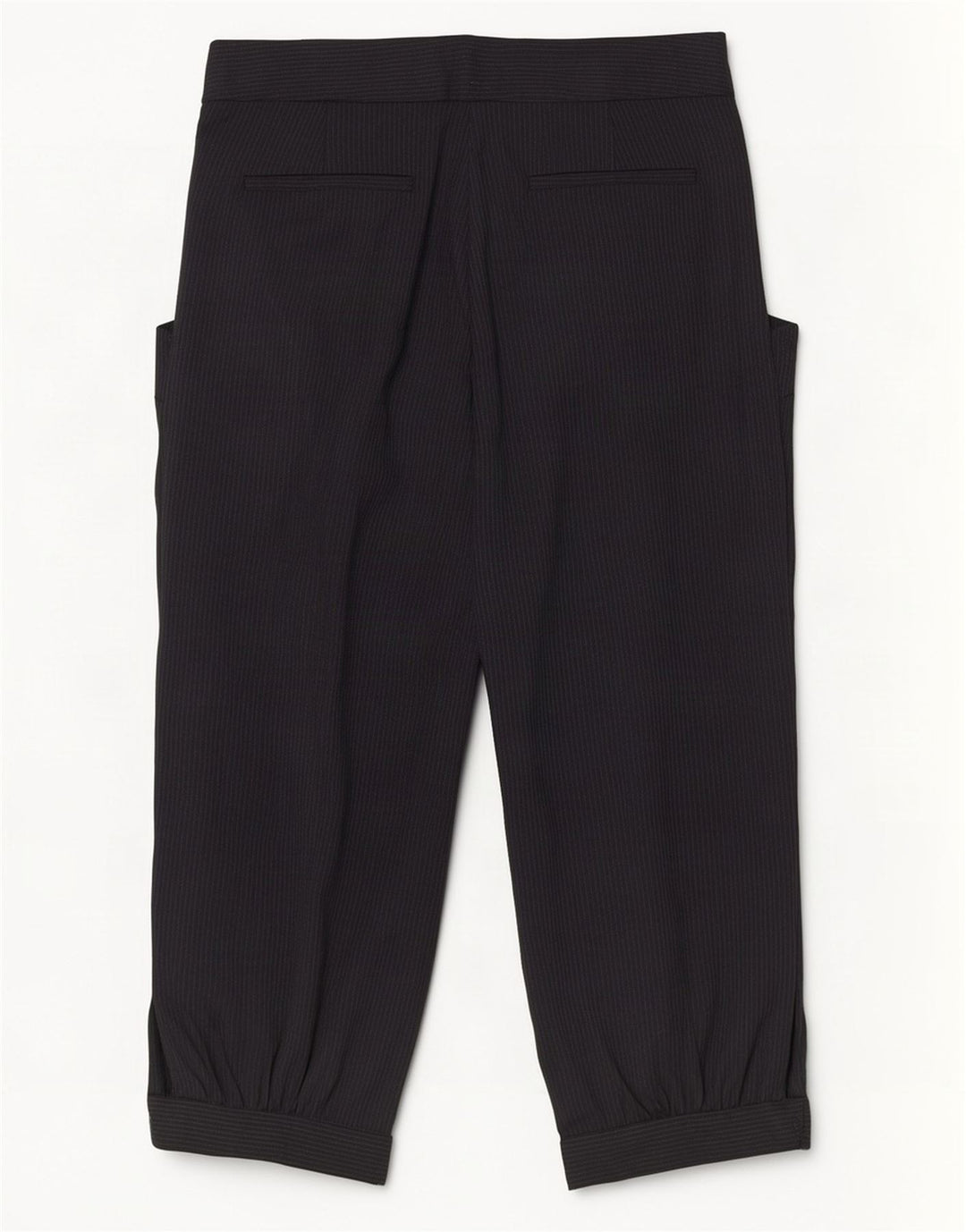 Zara Dame Pegged Capri Bukser Small W26 L18 Sort nålestribe