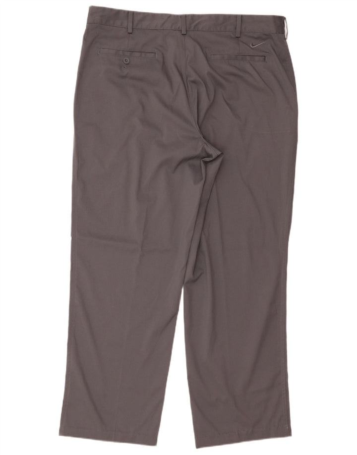Nike Herre Dri Fit Lige Chino-bukser W36 L30 Grå polyester