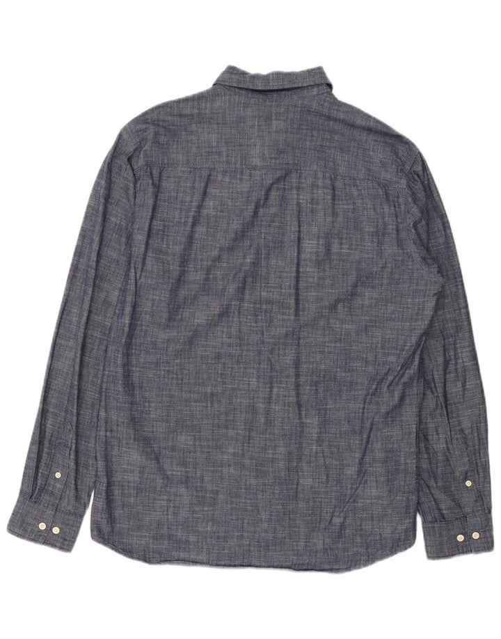 JACK & JONES Herre Core Shirt Large Navy Blue Flecked Bomuld