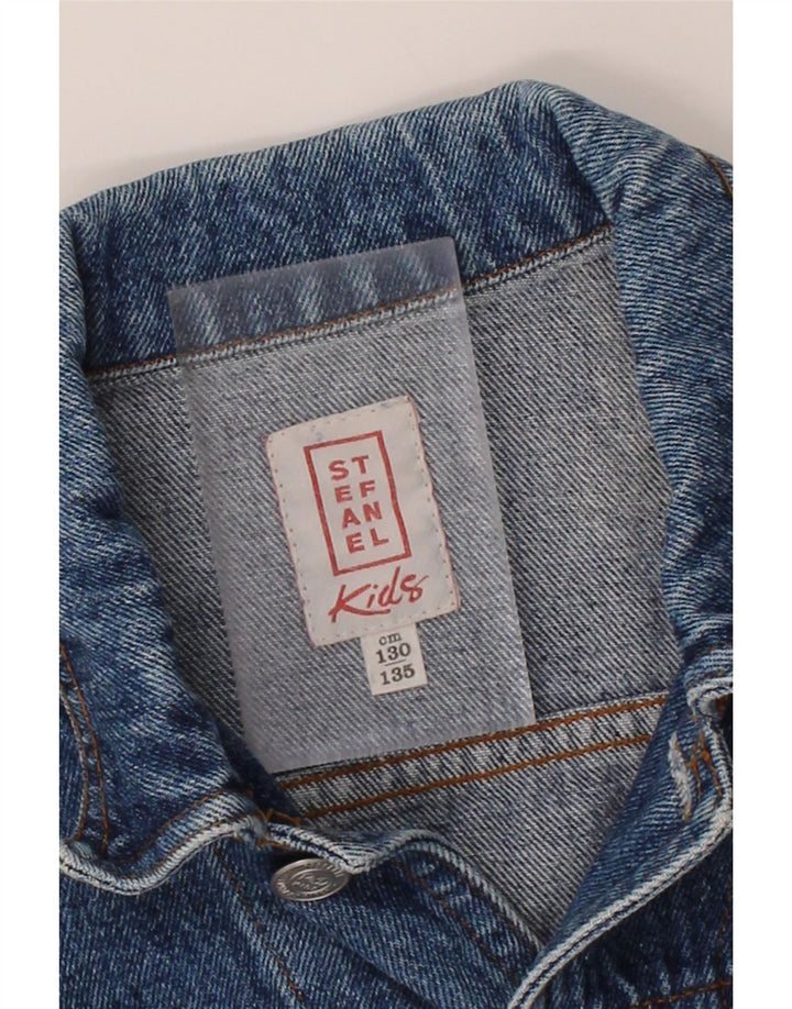 STEFANEL Boys Denim Jacket 7-8 Years Blue Cotton Vintage Stefanel and Second-Hand Stefanel from Messina Hembry 