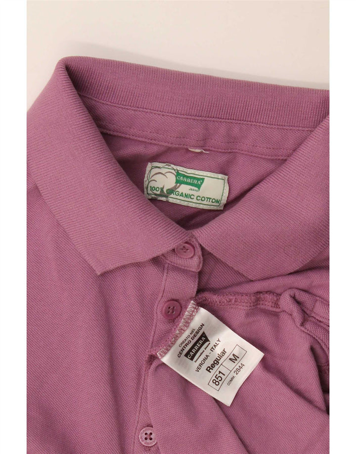 Carrera Dame Polo Shirt UK 12 Medium Lilla Bomuld