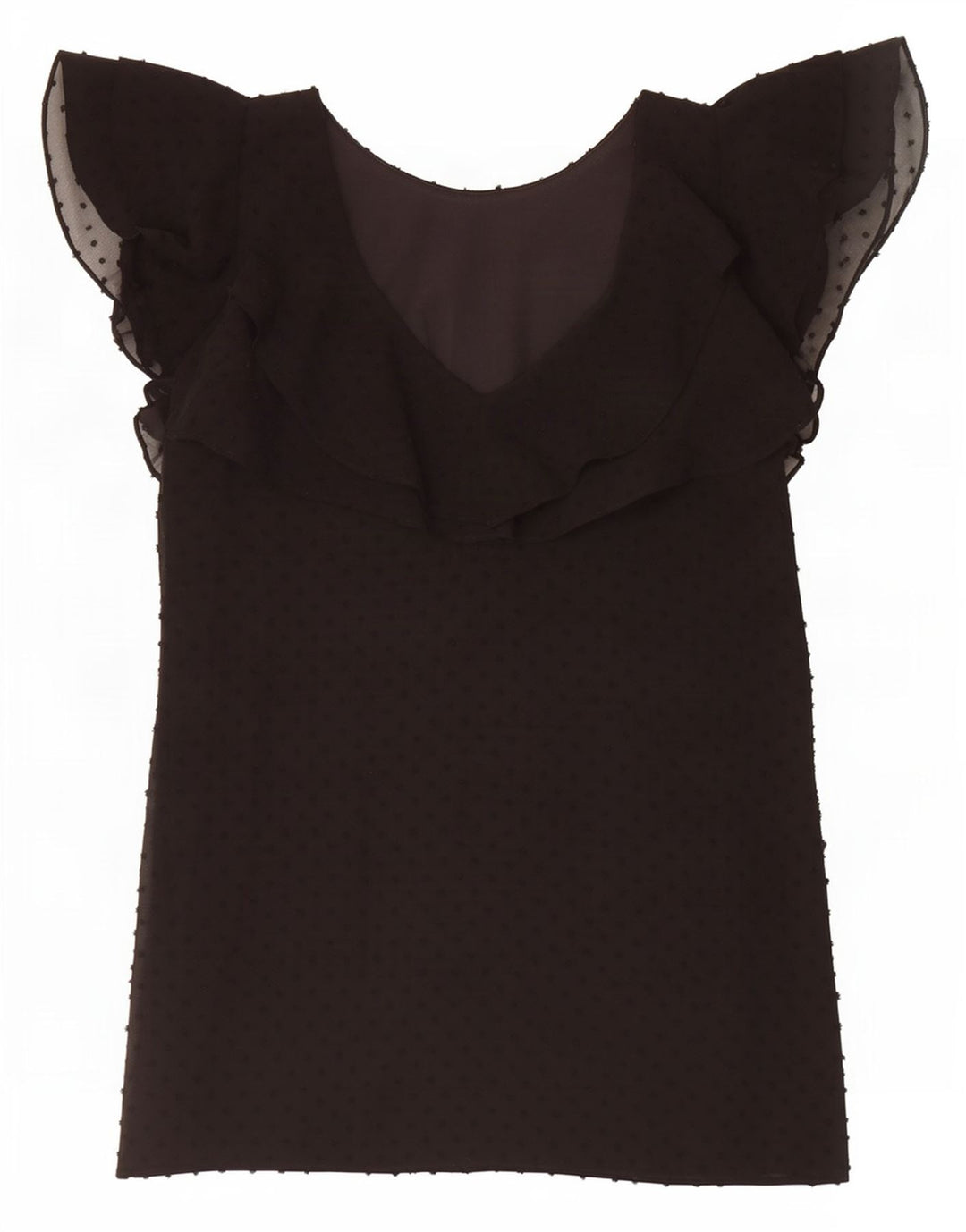 Zara Womens Basic Dress UK 10 Small Black Spotted Polyester