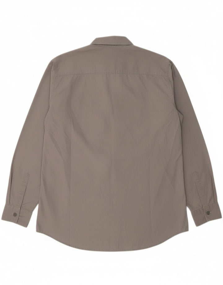 LEVI'S Mens Sta-Prest Shirt XL Grey Cotton Vintage Levi's and Second-Hand Levi's from Messina Hembry 