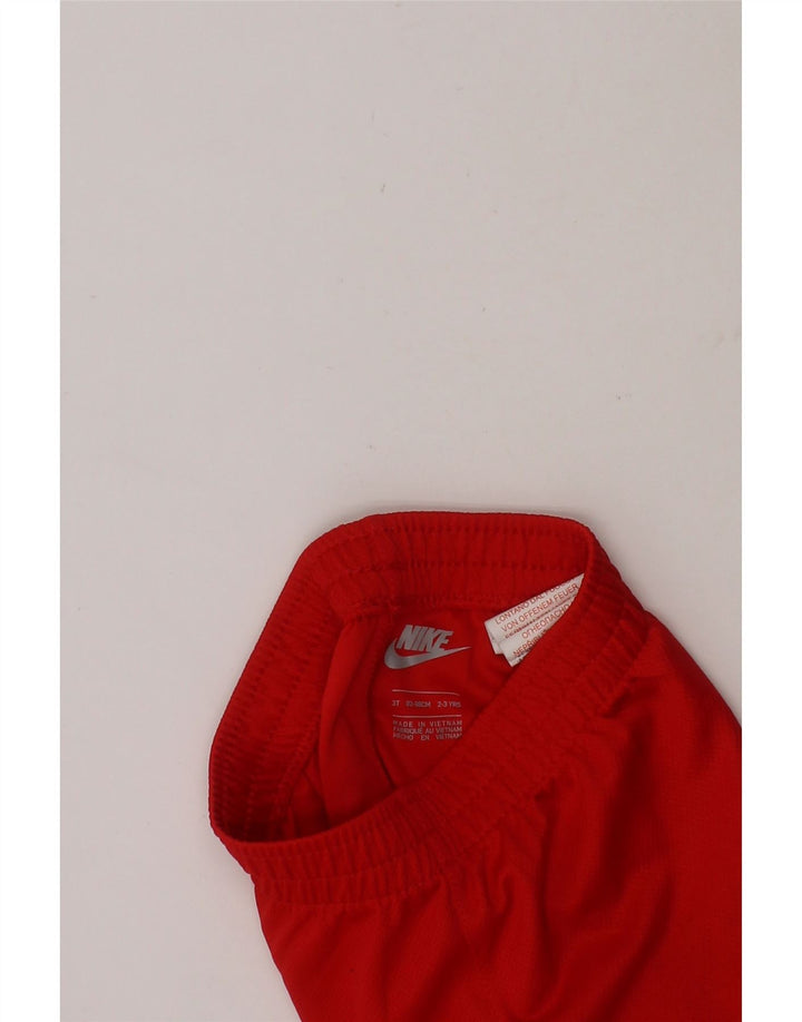 NIKE Boys Graphic Sport Shorts 2-3 Years  Red Polyester Vintage Nike and Second-Hand Nike from Messina Hembry 