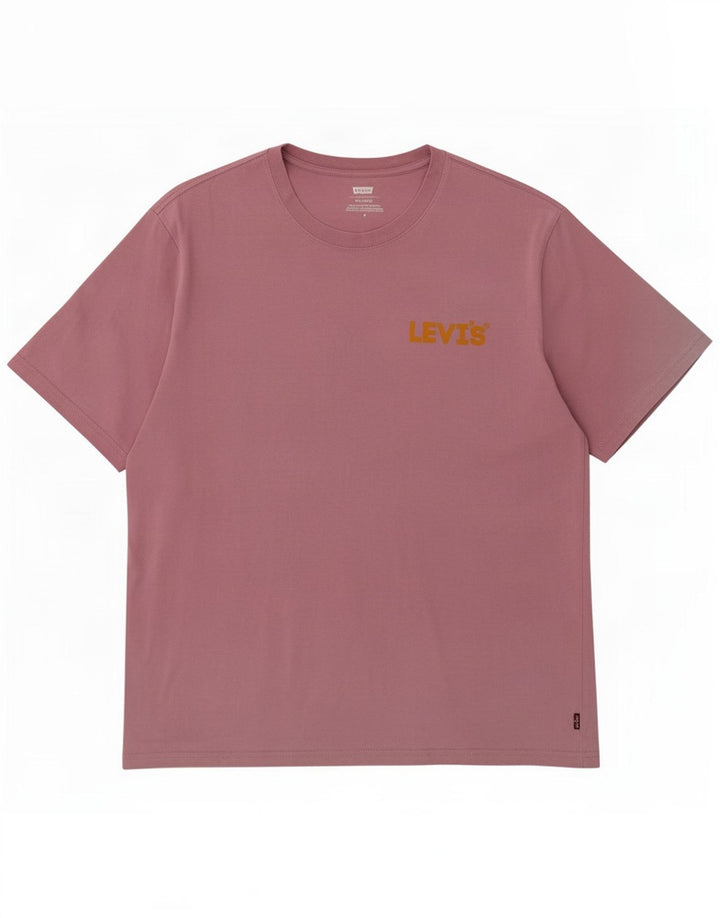 Levi's Herre Relaxed Fit T-shirt Top Medium Pink Bomuld