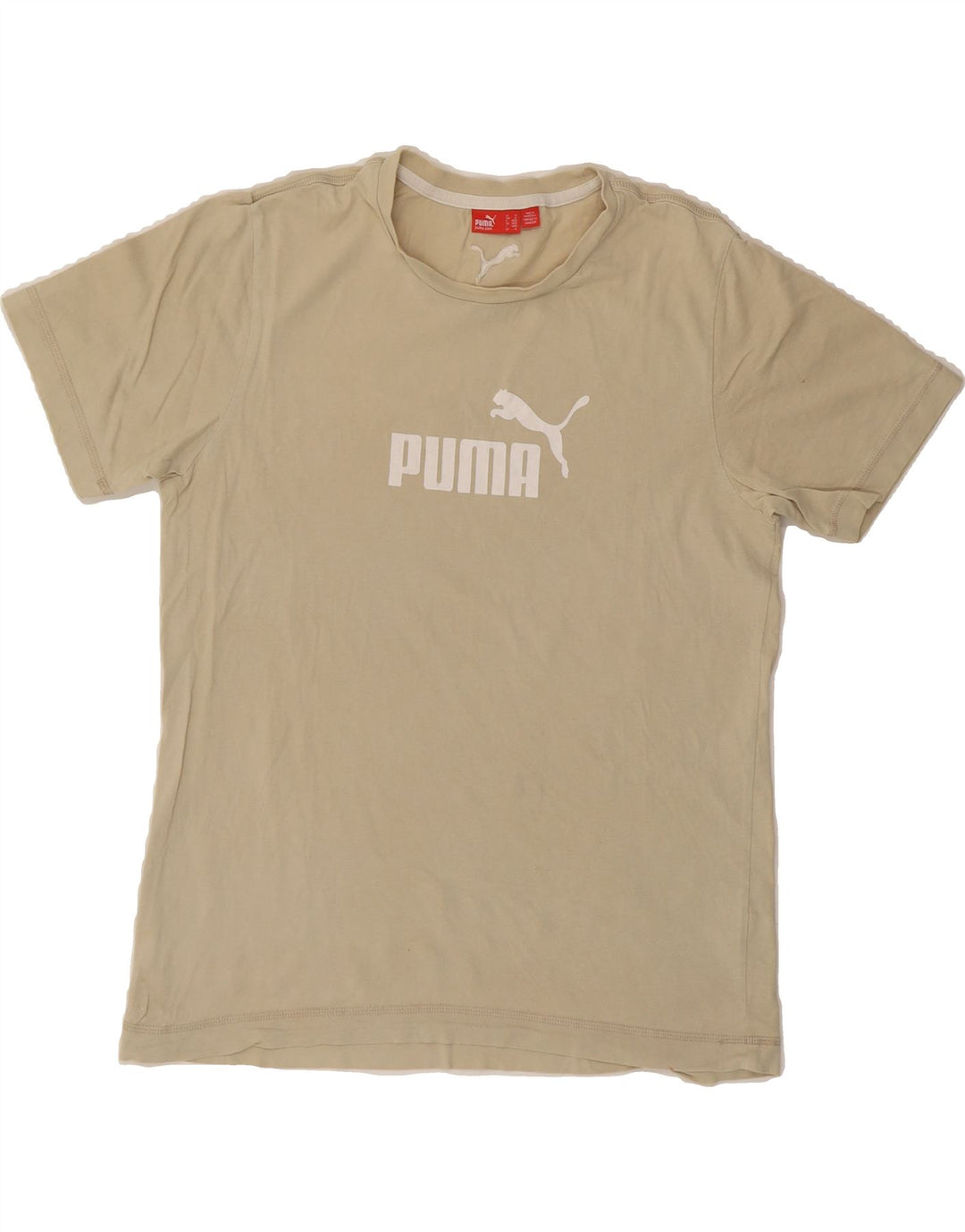 PUMA Mens T-Shirt Top Medium Beige Vintage Puma and Second-Hand Puma from Messina Hembry 