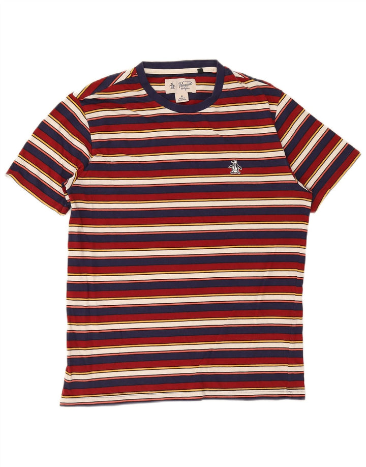 Penguin Herre T-Shirt Top Medium Flerfarvet Stribet Bomuld