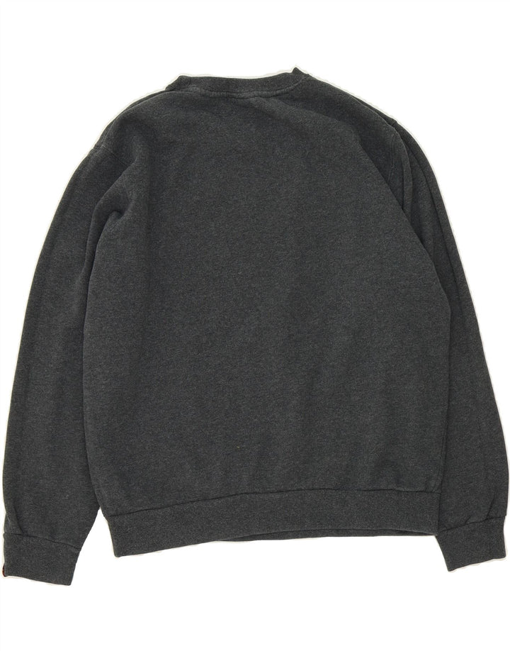 ELLESSE Womens Graphic Sweatshirt Jumper UK 12 Medium Grey Cotton Vintage Ellesse and Second-Hand Ellesse from Messina Hembry 