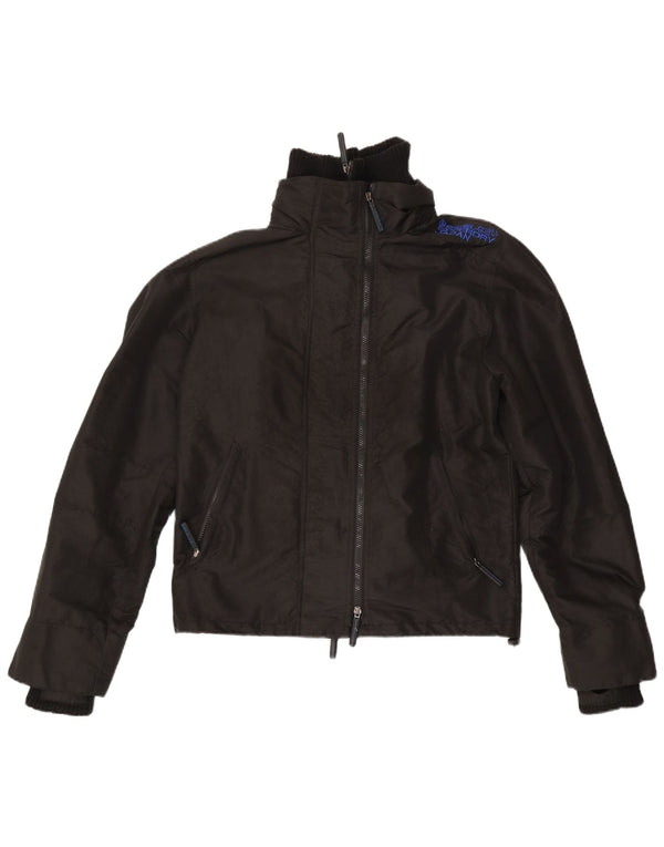 Superdry Grafisk regnjakke til kvinder UK 14 Medium Black