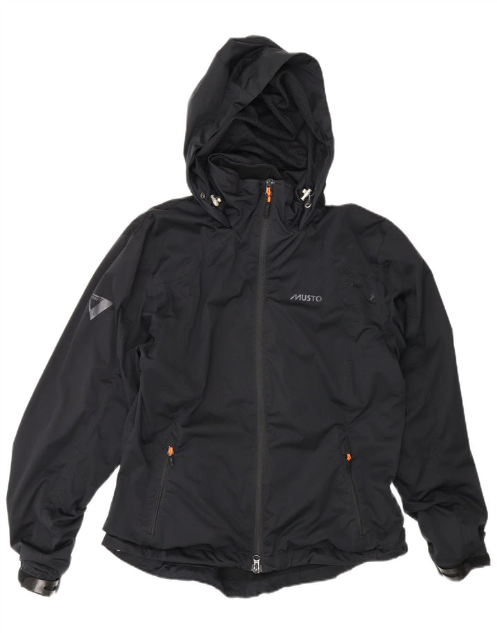 Musto Dame Hætte Oversized Windbreaker Jacket UK 10 Small Black