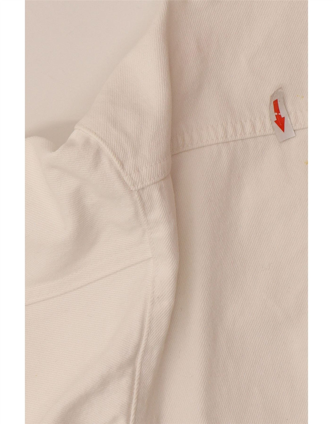 Zara Womens Crop Oversized denimjakke UK 10 Small White Bomuld
