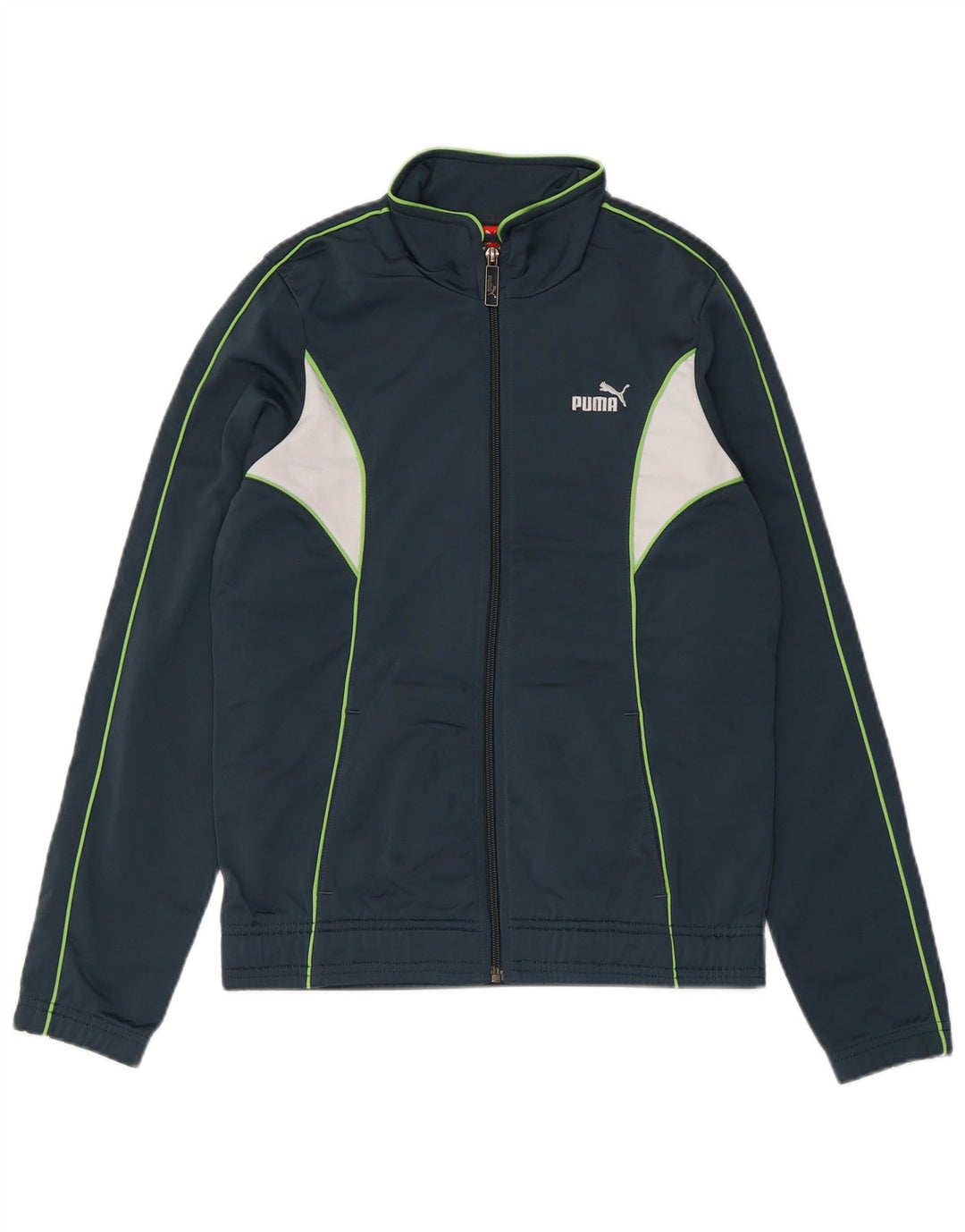 PUMA træningsdragt topjakke til kvinder UK 12 Medium Navy Blue Colourblock