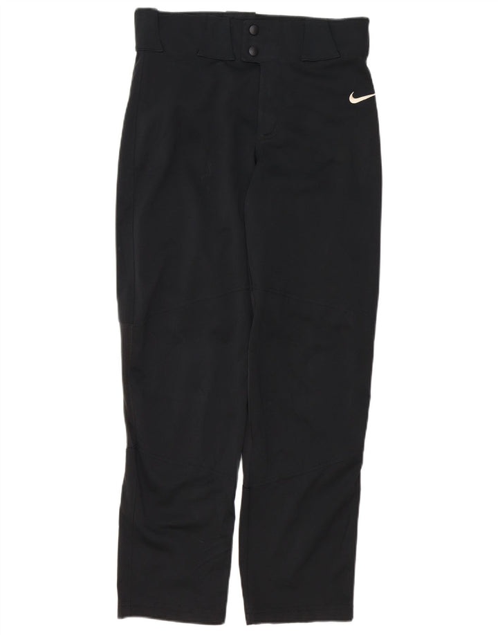 NIKE Boys Engineered Trousers 13-14 Years XL W29 L28 Black Colourblock