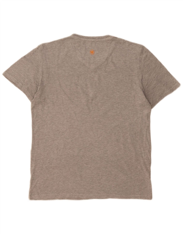 FAT FACE Mens Graphic T-Shirt Top Medium Grey