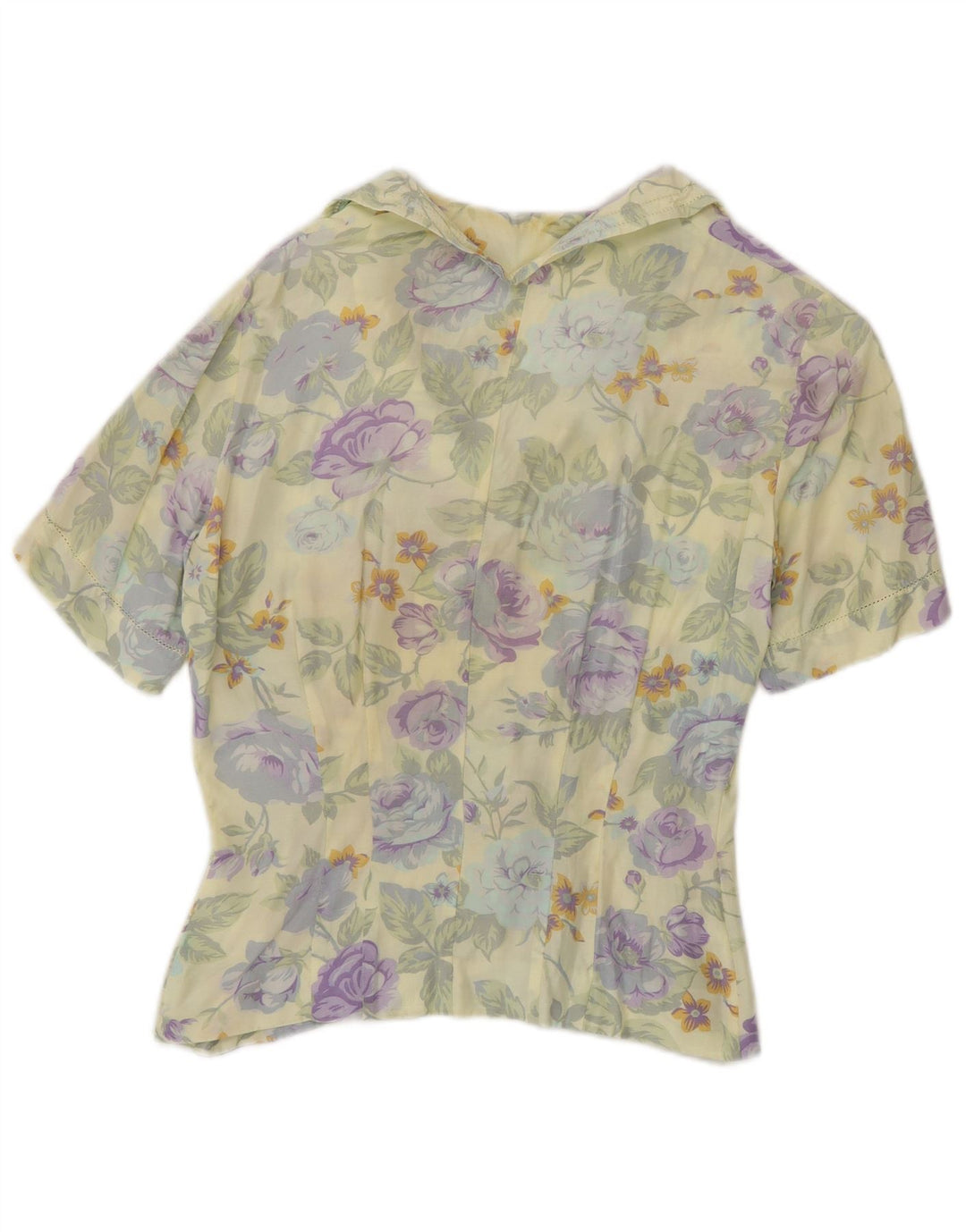 mabb Kortærmet skjortebluse til kvinder UK 12 Medium Multicolored Floral