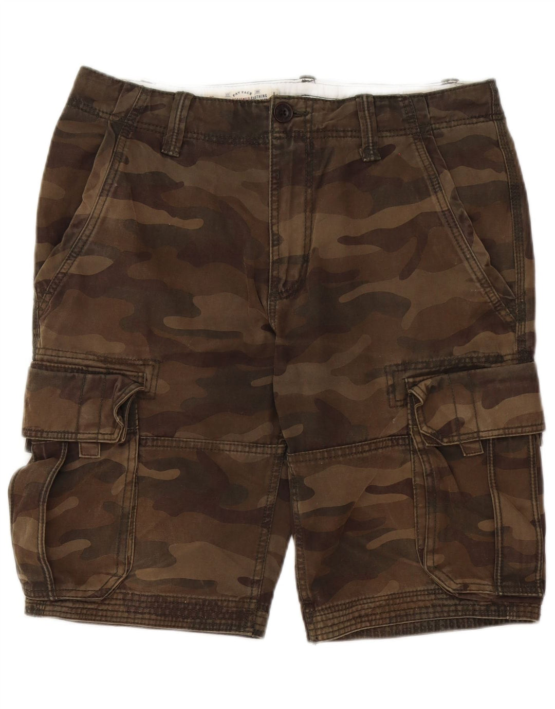 Fat Face Herre Cargo Shorts W32 Medium Khaki Camouflage Bomuld