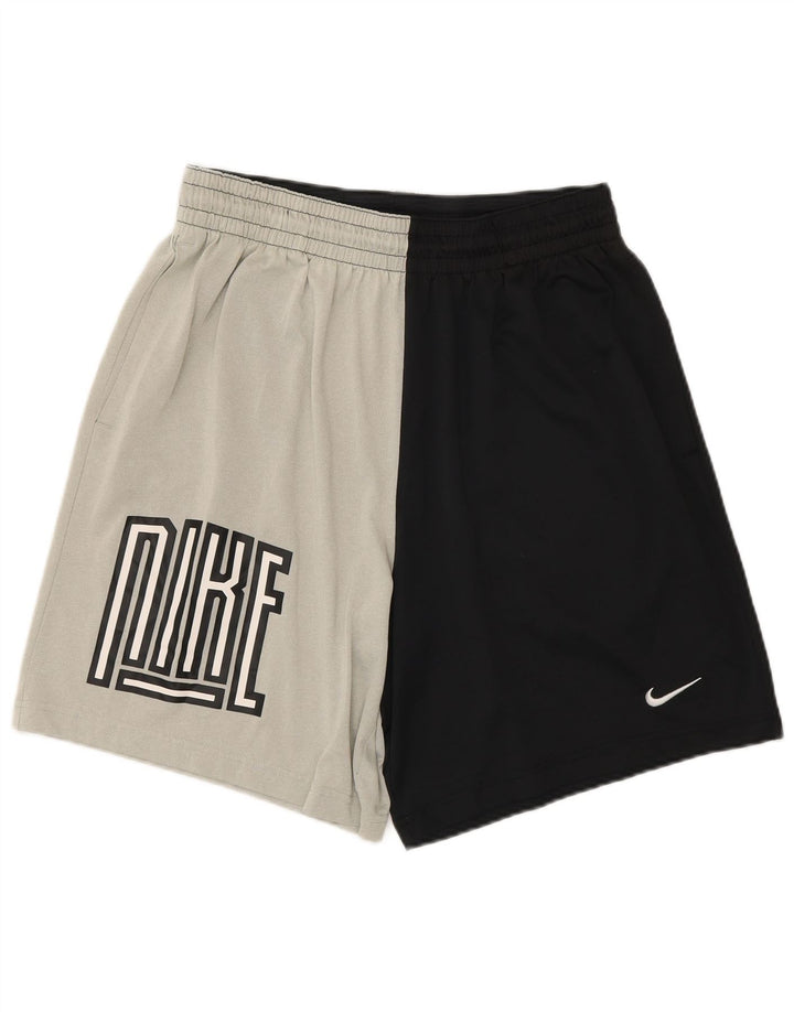 Nike Herre Dri Fit grafiske sportsshorts Store sorte Colourblock Polyester