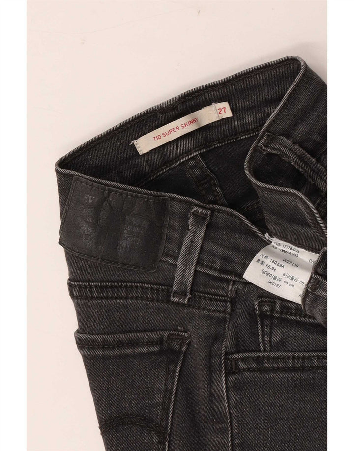Levi's Dame 710 Super Skinny Jeans W27 L30 Sort