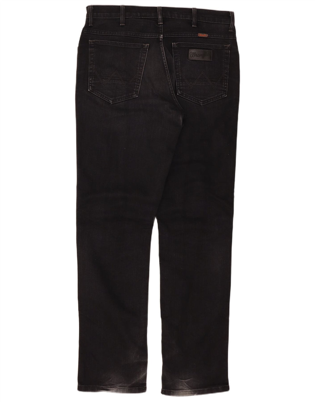 Wrangler Herre Texas Stretch Straight Jeans W36 L34 Sort Bomuld