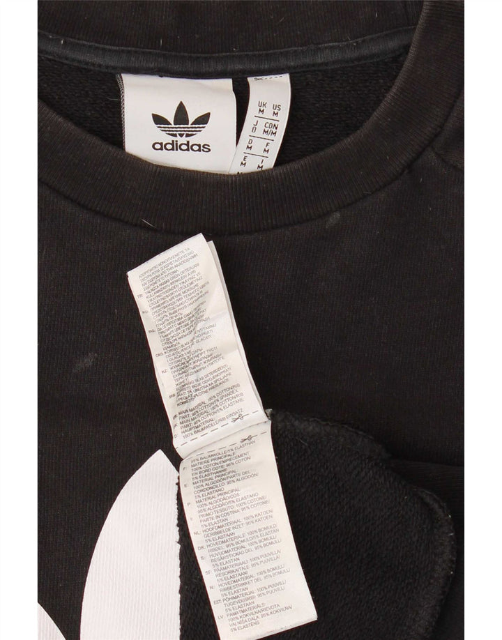 Adidas grafisk sweatshirt til mænd mellem sort bomuld
