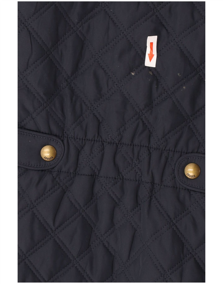 Joules Dame Quilted Gilet UK 14 Large Navy Blue Polyester