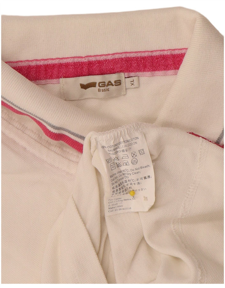 Gas Poloshirt til mænd XL Hvid Bomuld