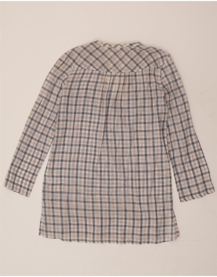 Zara Dame Pullover Shirt Dress UK 14 Medium Flerfarvet ternet bomuld