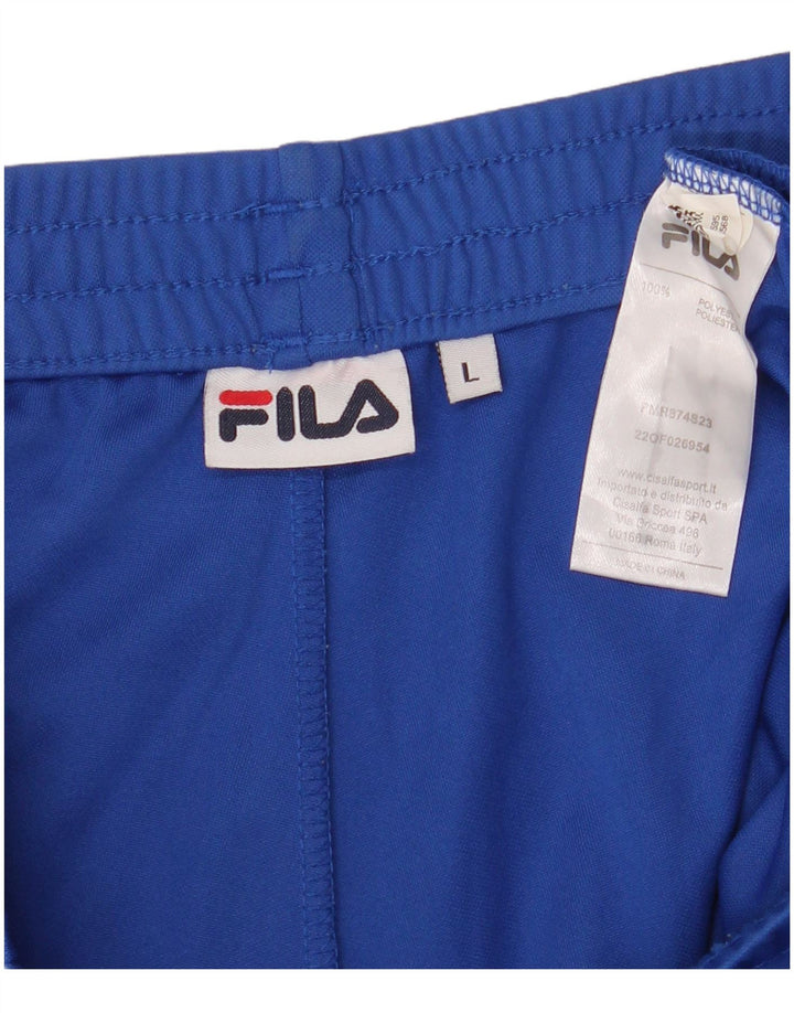 FILA Herre grafiske sportsshorts store blå polyester