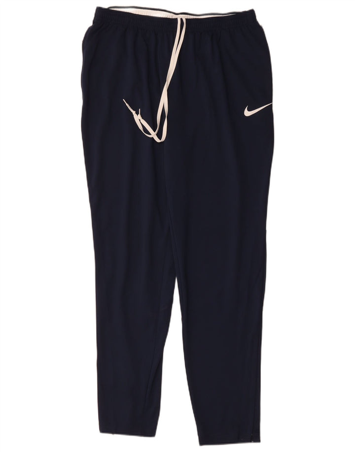 Nike Herre Dri Fit træningsdragt Bukser XL Navy Blue Colourblock Polyester