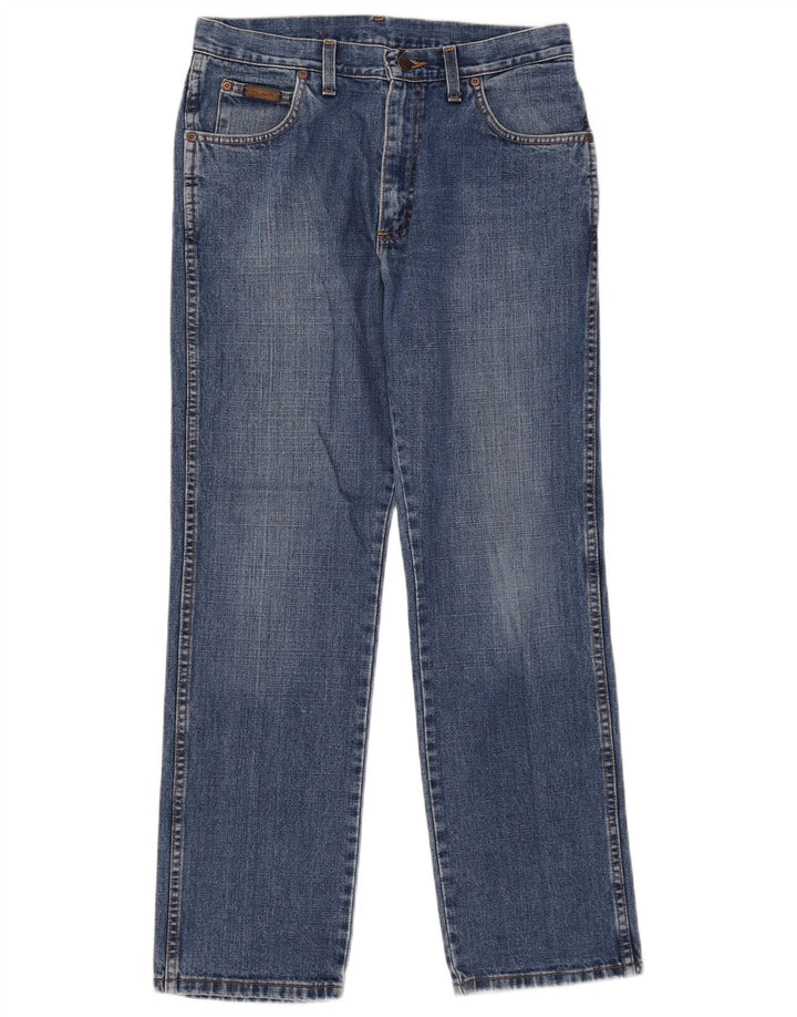 Wrangler Herre Texas Straight Jeans W32 L30 Blå Bomuld