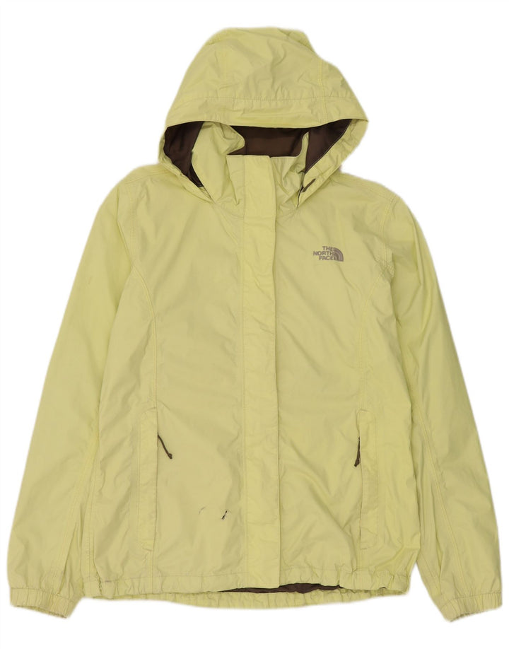 The North Face Regnjakke med hætte til kvinder UK 14 Medium Gul Nylon