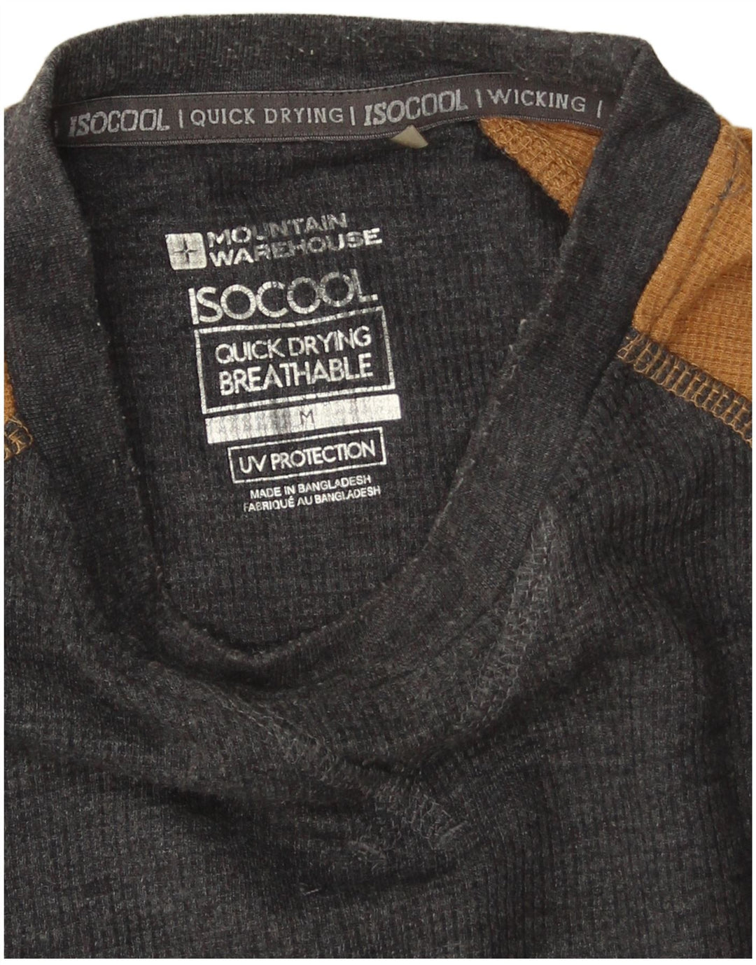 Mountain Warehouse Herre Top Langærmet Medium Grey Colourblock Bomuld