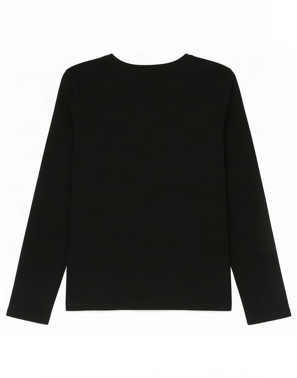 Polo Ralph Lauren Dame Top Langærmet UK 18 XL Sort Bomuld