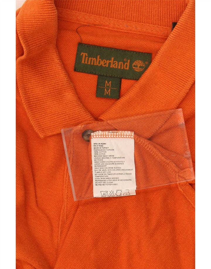 TIMBERLAND Mens Polo Shirt Medium Orange Cotton Vintage Timberland and Second-Hand Timberland from Messina Hembry 