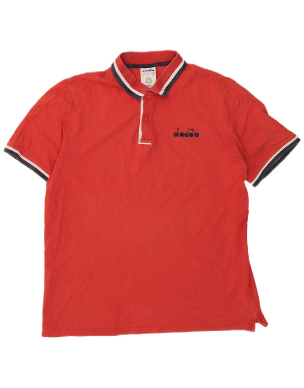 Diadora herre poloshirt XL rød bomuld