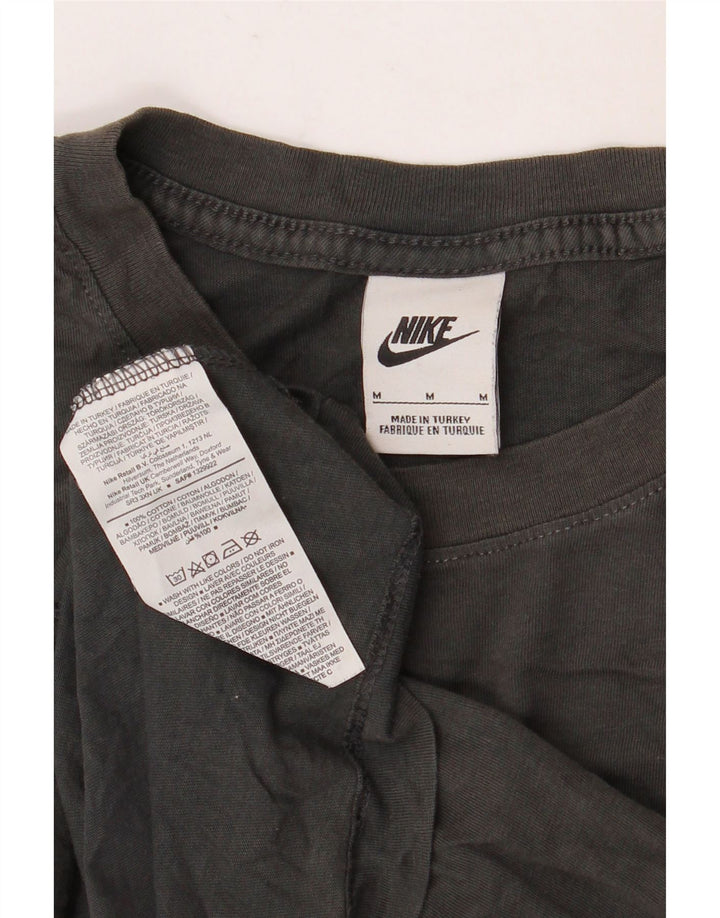 NIKE Grafisk T-shirt top mellem sort bomuld til mænd