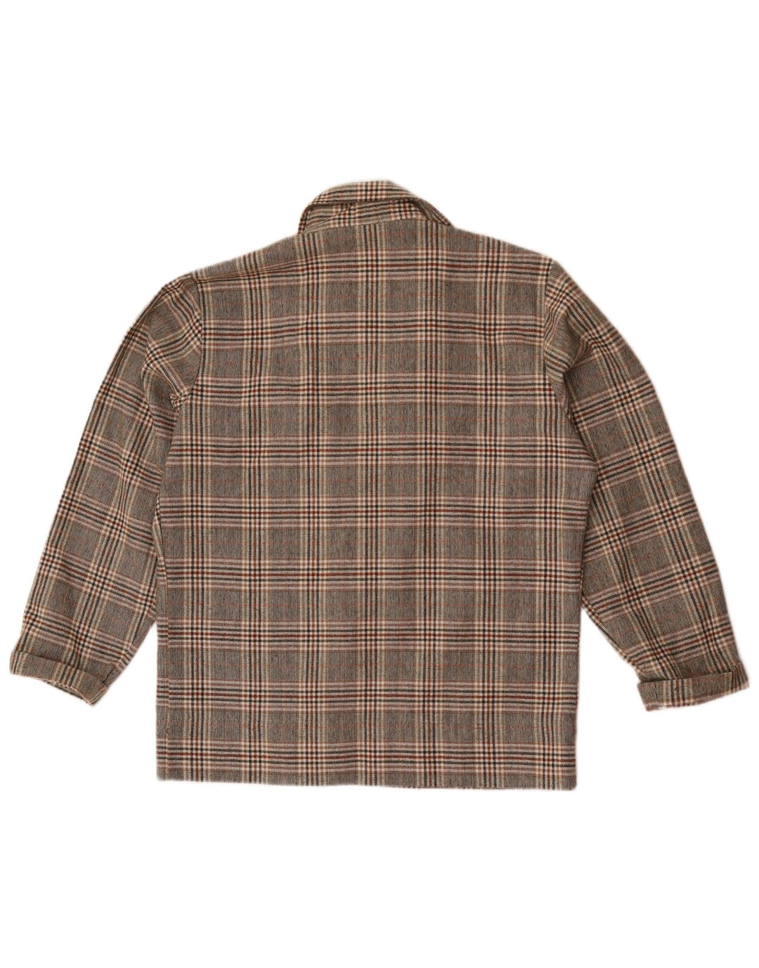 Vintage Dame Full Zip Shirt UK 16 Large Grey Check